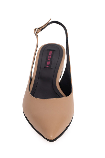 Zephyr Pantofi Slingback Fara Toc din Piele Nappa Nude
