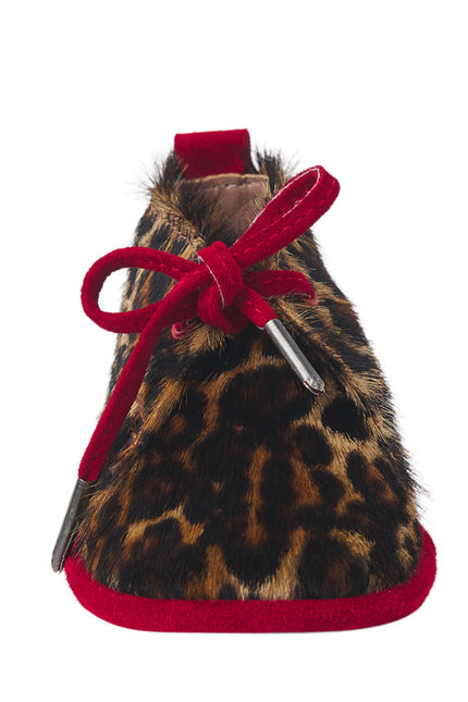 Wonder Kiddo Pantofi din Piele Animal Print-Red Pentru Copii