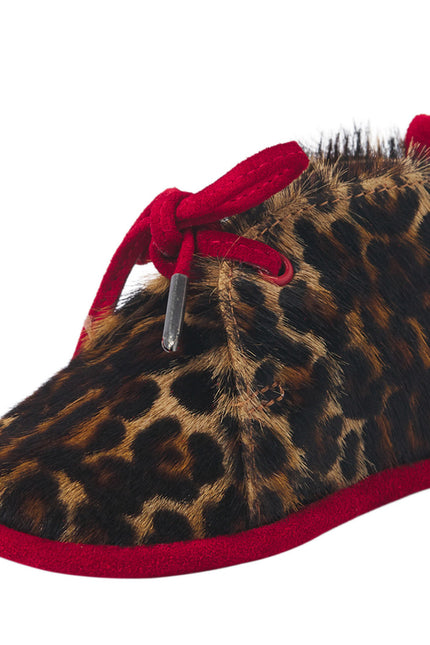 Wonder Kiddo Pantofi din Piele Animal Print-Red Pentru Copii