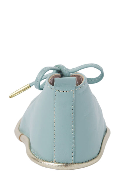 Wonder Kiddo Pantofi din Piele Dusty Blue-Gold Pentru Copii