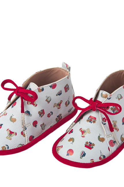 Wonder Kiddo Pantofi din Piele Red-White Pentru Copii