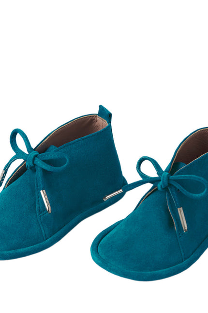 Wonder Kiddo Pantofi din Piele Turquoise Pentru Copii