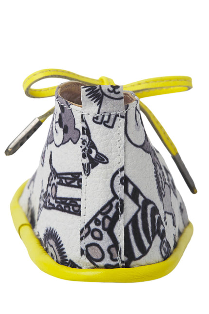Wonder Kiddo Pantofi din Piele Cartoon-Yellow Pentru Copii