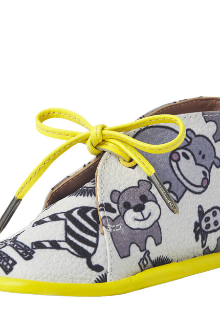 Wonder Kiddo Pantofi din Piele Cartoon-Yellow Pentru Copii