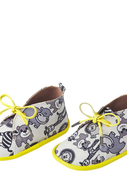 Wonder Kiddo Pantofi din Piele Cartoon-Yellow Pentru Copii