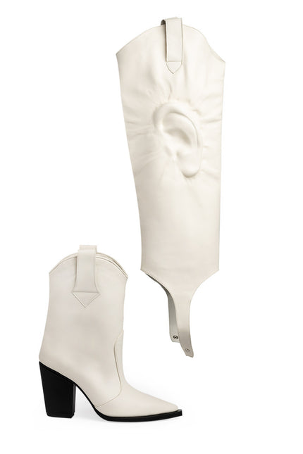 Ceci n'Est Pas Une Botte Ciocate din Piele Nappa Cloud Dancer