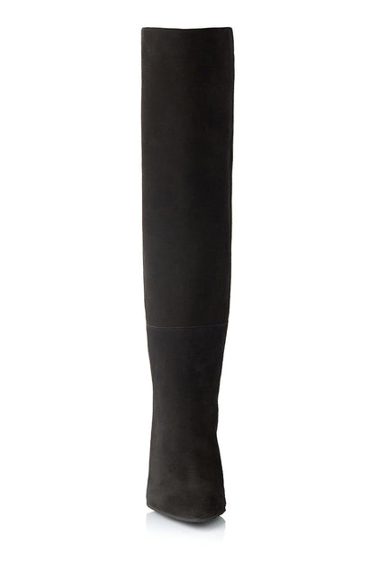 Neon Night Cizme din Piele Intoarsa Neagra