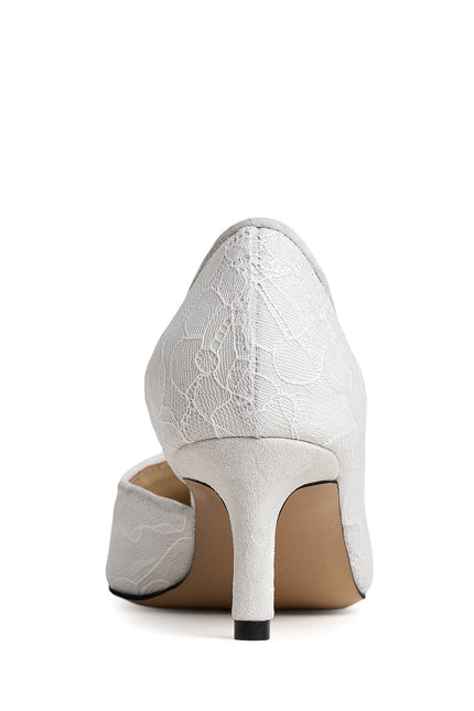 Cult Of Silence Pantofi Stiletto din Dantela Alba