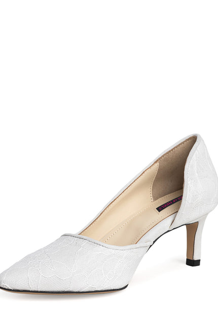 Cult Of Silence Pantofi Stiletto din Dantela Alba