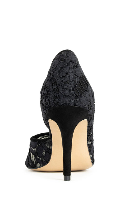 Éthérée Pantofi Stiletto din Dantela Neagra