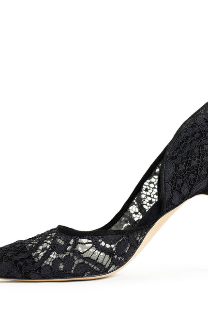 Éthérée Pantofi Stiletto din Dantela Neagra
