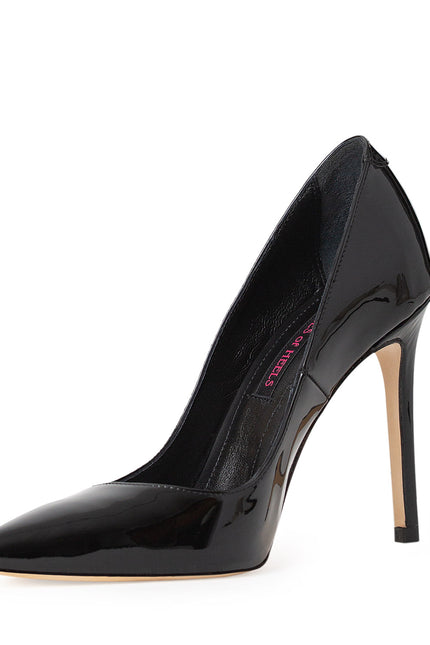 Golden Hour Pantofi Stiletto din Piele Lacuita Neagra