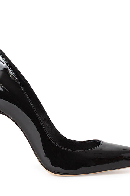Golden Hour Pantofi Stiletto din Piele Lacuita Neagra