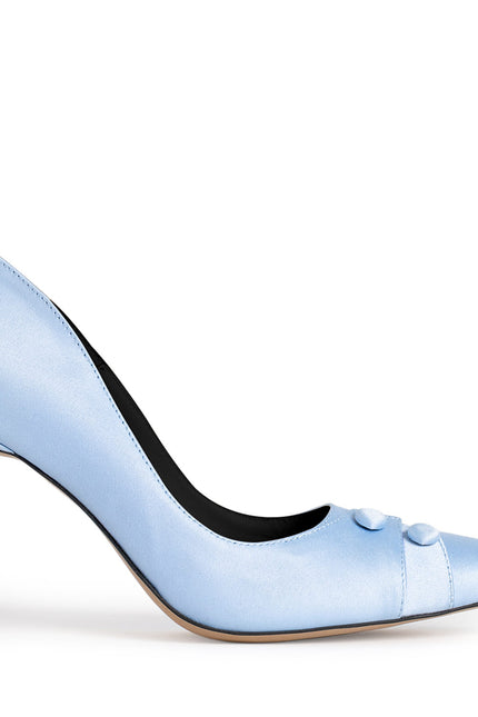 Lentamente Pantofi Stiletto din Satin Light Blue