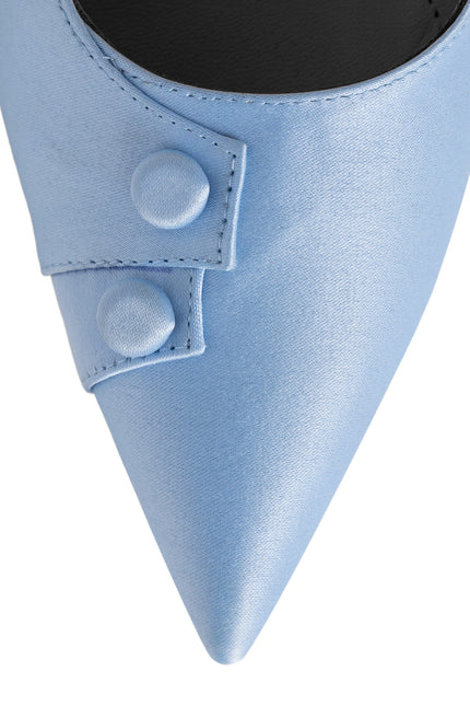 Lentamente Pantofi Stiletto din Satin Light Blue