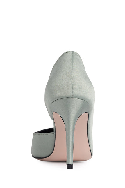 Lissome Pantofi Stiletto din Satin Eucalyptus