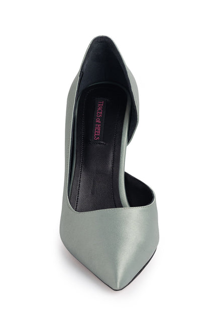 Lissome Pantofi Stiletto din Satin Eucalyptus