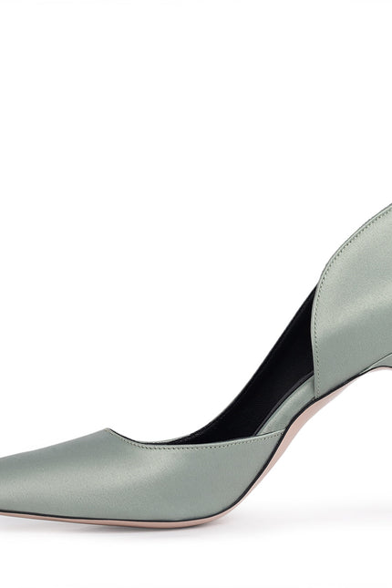 Lissome Pantofi Stiletto din Satin Eucalyptus