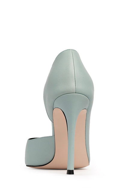 Remarkable Lady Pantofi Stiletto din Piele Nappa Dusty Blue