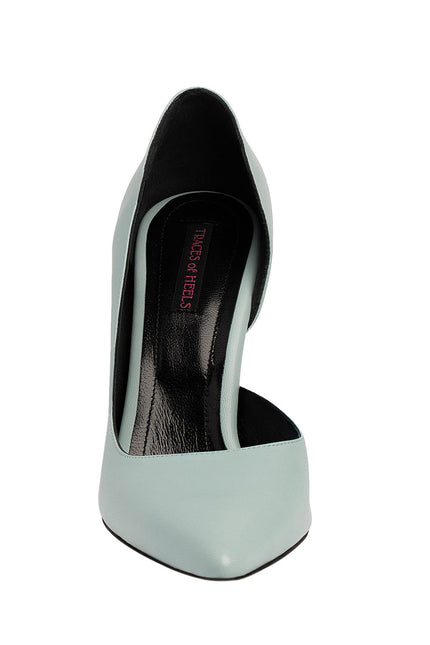 Remarkable Lady Pantofi Stiletto din Piele Nappa Dusty Blue