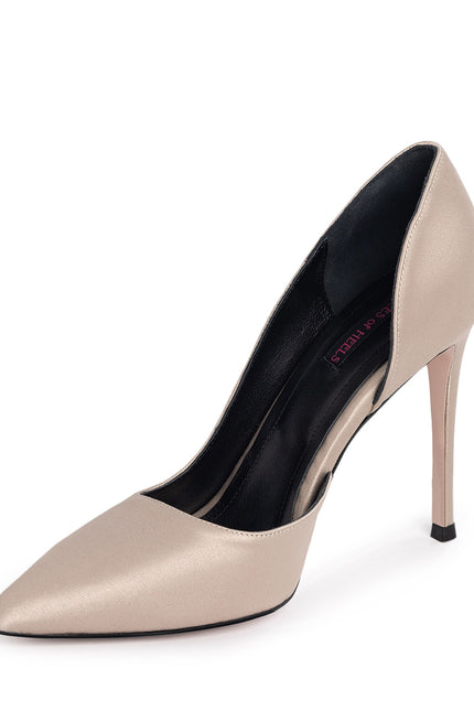 Timeless Desire Pantofi Stiletto din Satin Nude