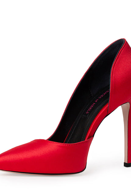 Timeless Desire Pantofi Stiletto din Satin Raspberry