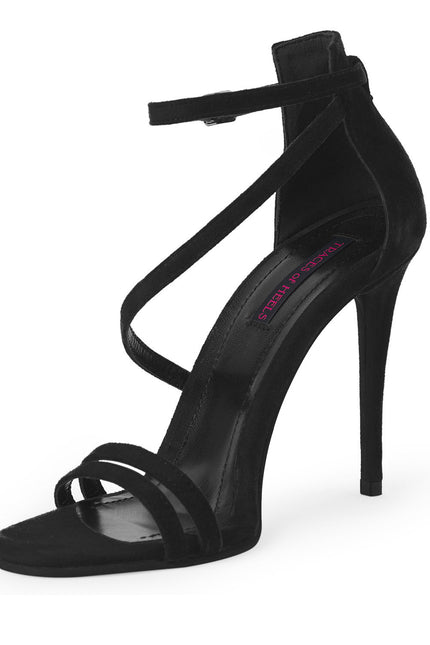 Mirror Mirror On The Wall Sandale din Piele Intoarsa Neagra