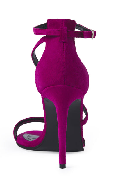 Mirror Mirror On The Wall Sandale din Piele Intoarsa Fuchsia
