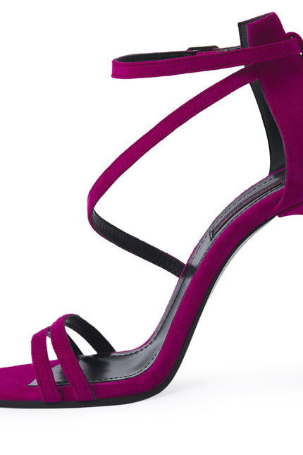 Mirror Mirror On The Wall Sandale din Piele Intoarsa Fuchsia