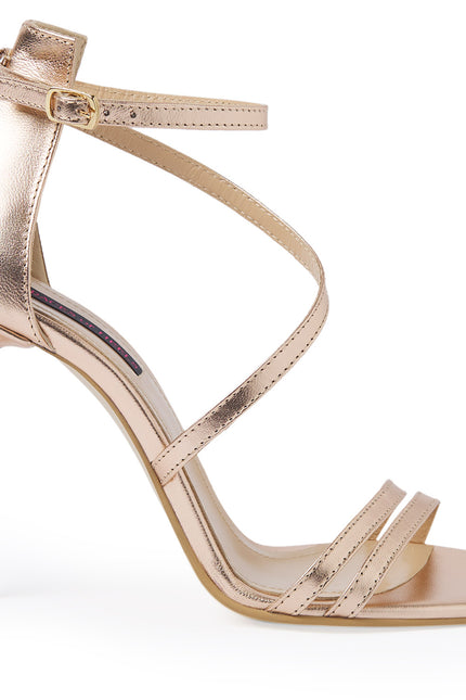 Mirror Mirror On The Wall Sandale din Piele Nappa Rose Gold