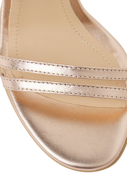 Mirror Mirror On The Wall Sandale din Piele Nappa Rose Gold
