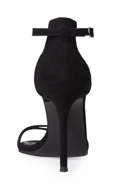 Seraphine Sandale din Piele Intoarsa Neagra