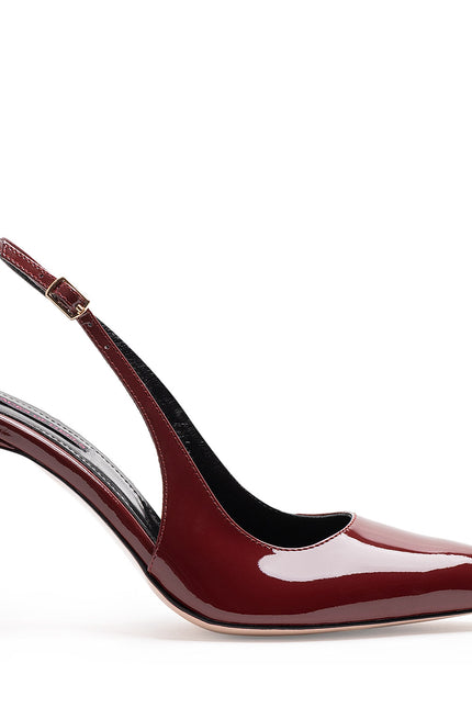 Extract De Sine Pantofi Slingback din Piele Lacuita Nude