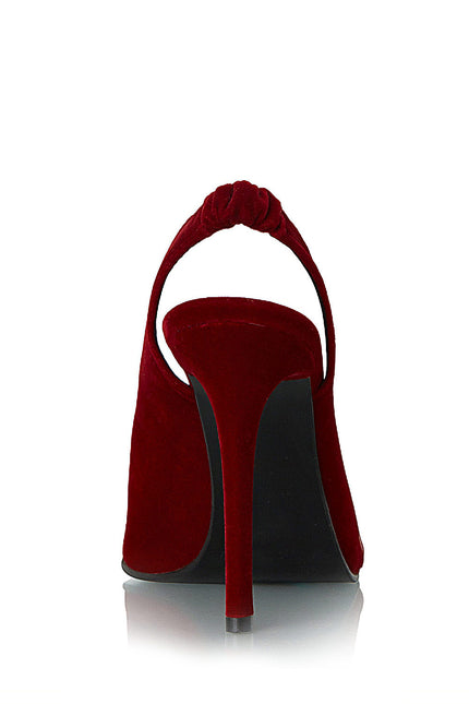 Heliosphere Pantofi Slingback din Catifea Bordeaux