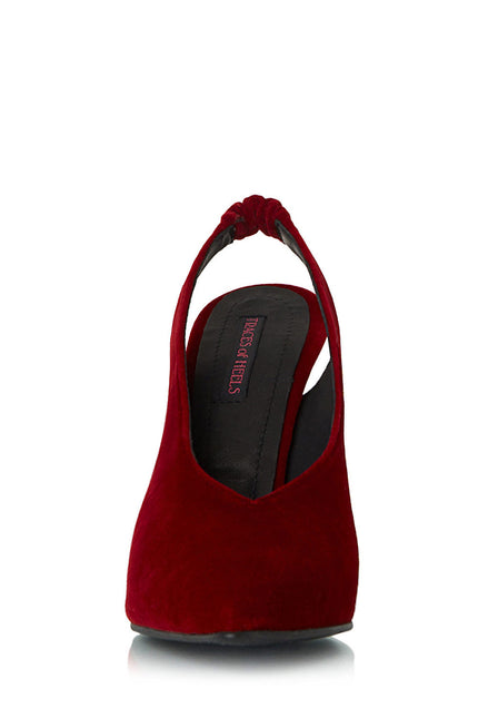 Heliosphere Pantofi Slingback din Catifea Bordeaux