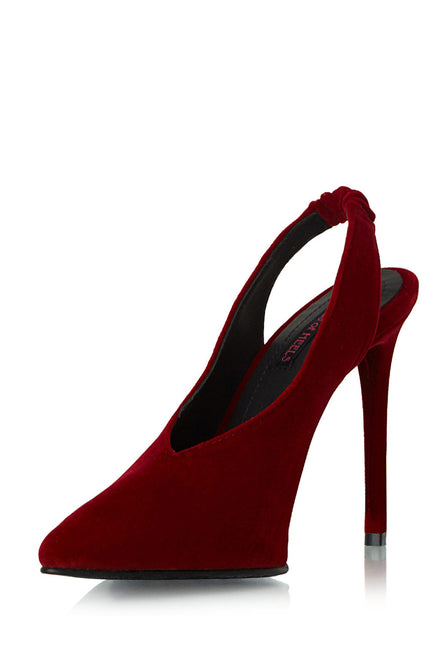 Heliosphere Pantofi Slingback din Catifea Bordeaux