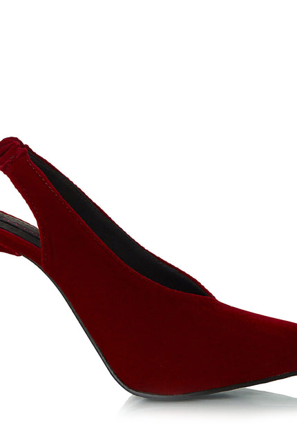 Heliosphere Pantofi Slingback din Catifea Bordeaux