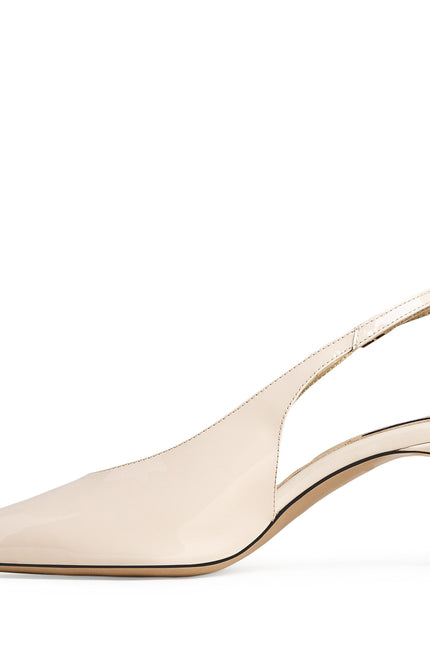 Ligne Douce Pantofi Slingback din Piele Lacuita Ivoire