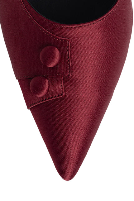 Sottovoce Pantofi Slingback din Satin Bordeaux