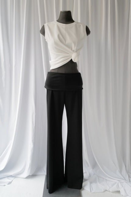 Suede-Touch Cupro Trousers (Back to stock)