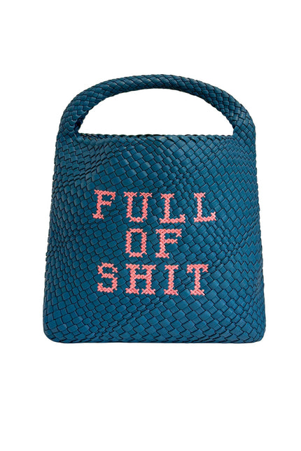 Woven teal shoulder handbag by Lilly Loves with textured fabric and shoulder strap, stylish accessory for casual or chic outfits.