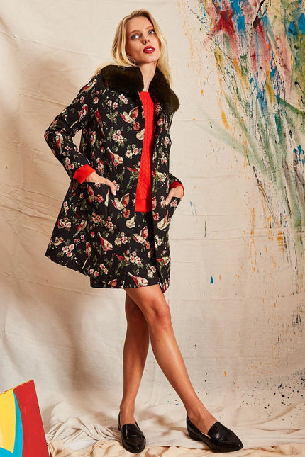 Dryden Tweet Jacquard Coat - Detail 1