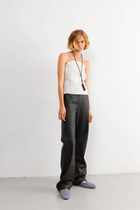 Kolosova | Black straight-cut trousers