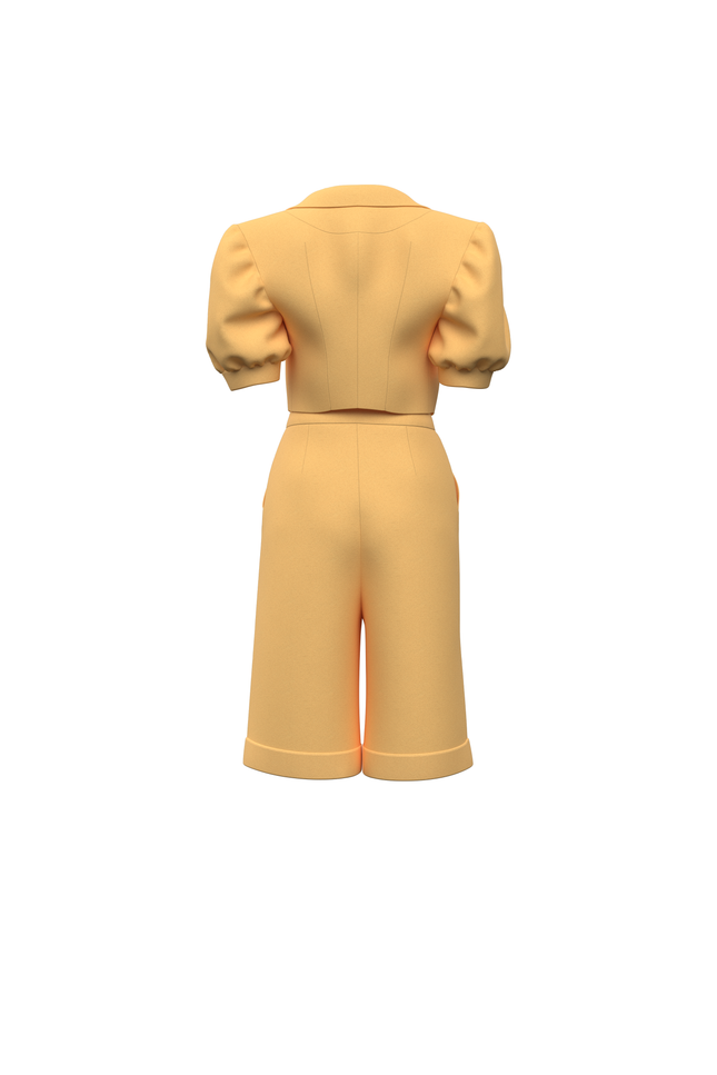 BÚDZIKO | MARSHMALLOW LINEN YELLOW SHORTS