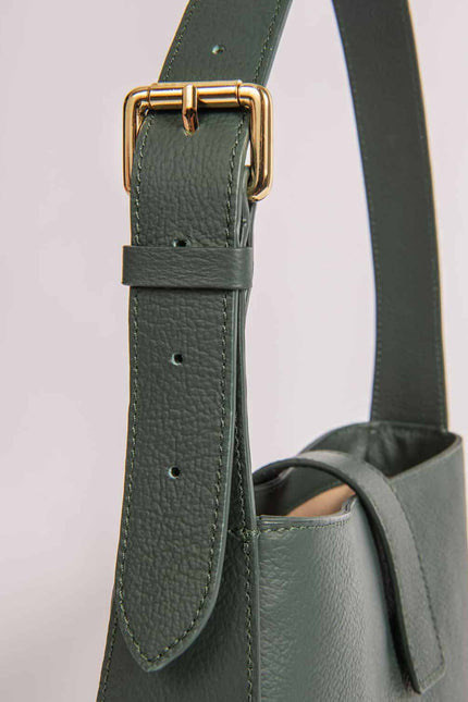 EVÉN I VALENTA Baguette Bag - Dark Green