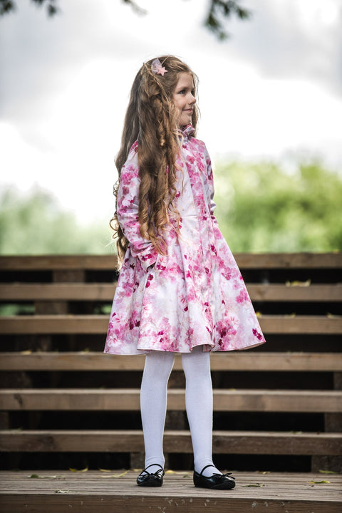 RainSisters | Pink Fit and Flare Coat for Girls 'Sensual Pink'