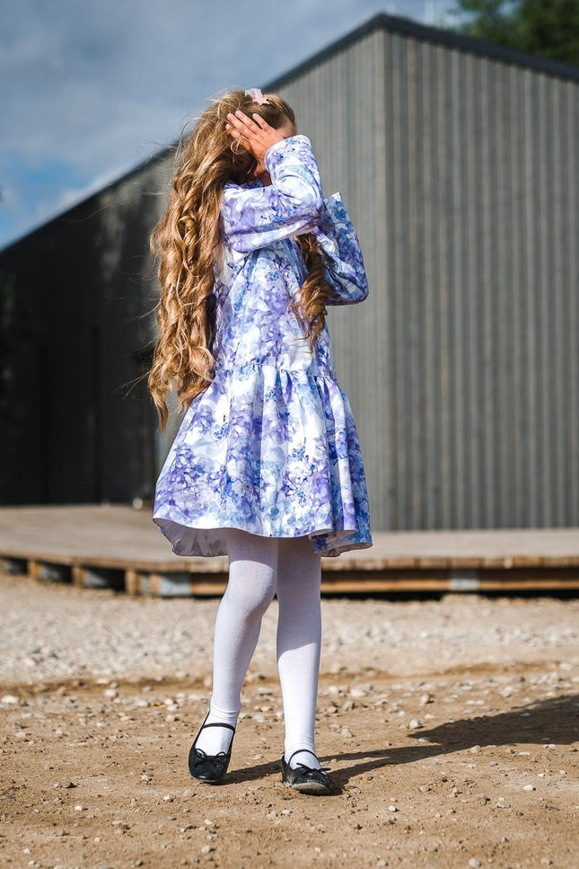 Light Blue Trapeze Raincoat for Girls side