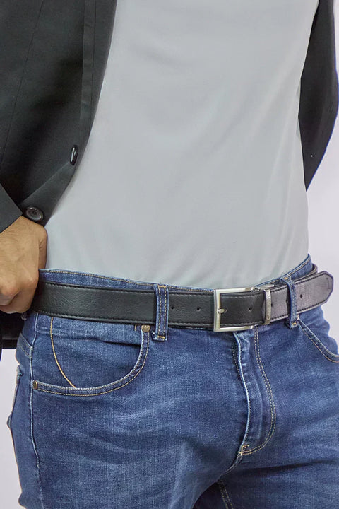 Canussa | Reverse reversible belt – Black/Camel