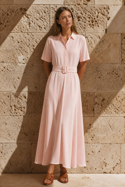Bel Cashmere | Vestido Mónaco rosa