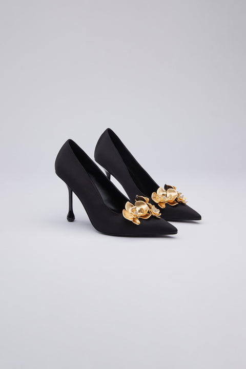 Icy Wong | Flora Silk Pumps